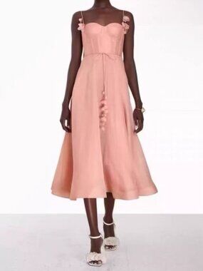 zimmermann illustration asymmetric ruched stretch-mesh midi dress Illustration Asymmetric Ruched Midi Dress